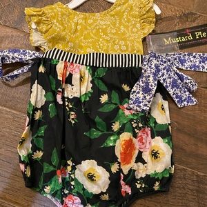Mustard pie English Blue Romper